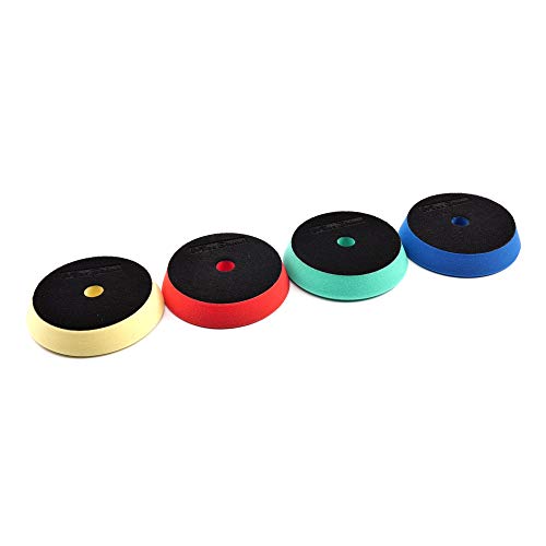 Maxshine 5” Universal High Pro Foam Pad Set – Compatible with DA & Rotary Polishers – Professional Detailing Pad for Heavy Cutting, Cutting, Polishing, & Finishing – Hook & Loop Backing - size: 5", style: Set