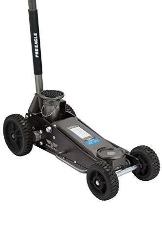 Pro Eagle 2 Ton Big Wheel Off Road Car Jack, The Beast, Off Road Racing High Clearance and 4WD Vehicle Floor Jack (2 Ton, Black, Big Wheel, with Mount)