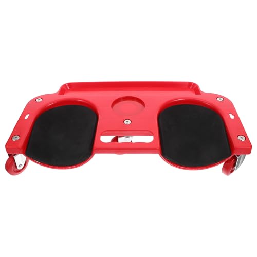 NOLITOY Car Repair Kneeling Pad with Rolling Wheels, Sturdy Pe Support Structure and Comfortable Knee Protection, for Construction and Garages, Sturdy Red Kneeling Cushion Pad