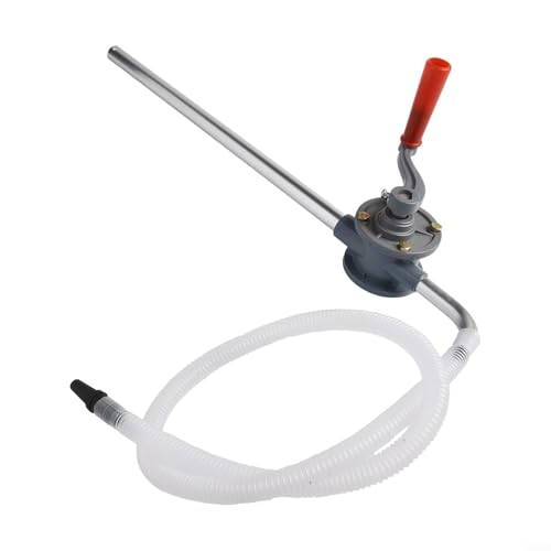 Manual Hand Crank Oil Transfer Pump Aluminum Rotary Pump for Diesel Fuel Engine Oil Hydraulic Fluid Gear Oil Rapeseed Oil with Adjustable Inlet Tube