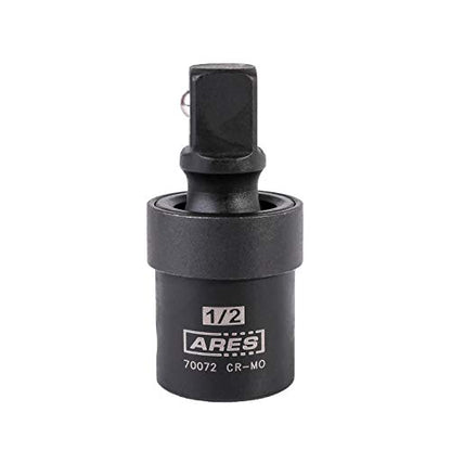 ARES 70072-1/2-inch Drive Impact Universal Joint - Chrome Moly U-Joint Socket Accesses Hard to Reach Fasteners - size: 1/2-Inch Standard