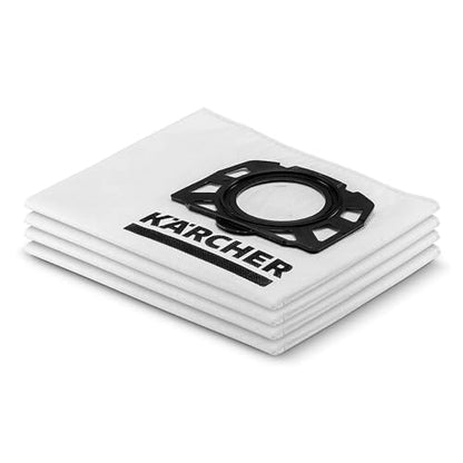 Karcher Filter Fleece Bags 4 Pack, Compatible with Karcher Wet Dry Vacuum Cleaner Models WD 1 Compact, WD 2 and WD 3 - style: WD 1 Compact, WD 2, WD 3 Fleece Bags