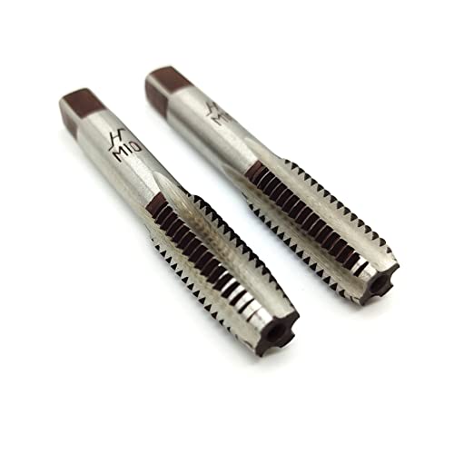 AtticZone M10 x 1.5 Metric Hand Thread Tap, Right Hand, Alloy Tool Steel, 1 Taper Tap, 1 Plug Tap for Metal Working DIY Industrial - size: M10x1.5