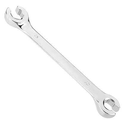 Auniwaig Flare Nut Wrench 10mm x 12mm, Metric, Polished Chrome Plated for Removing or Replacing Nuts on Fuel, Brake or Air Conditioning Lines | 15° Offset Ends, For Auto, Household, DIY Repairs - size: 10x12mm