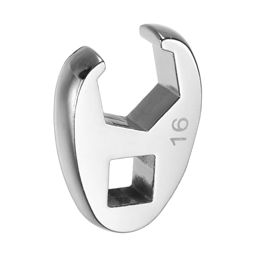 HARFINGTON Drive Crowfoot Wrench 3/8" Drive 16mm Metric Fractional Crowfoot Flare Nut Wrench 40Cr Chrome Plated Open End Crowfoot Wrench for Mechanics Automotive Repair Work - size: 16mm
