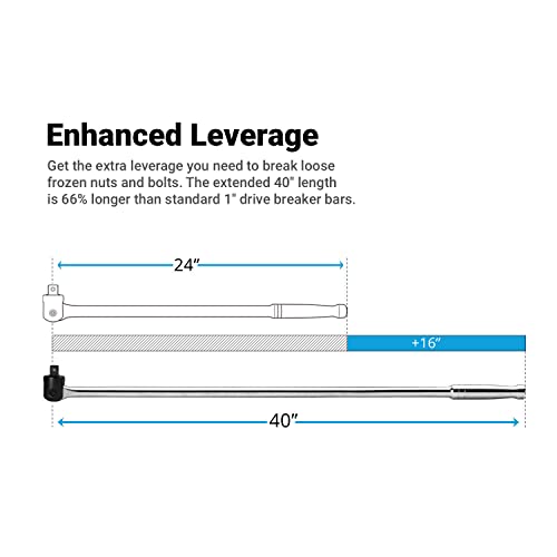 Capri Tools 1 in. Drive 40 in. Extended Leverage Breaker Bar - size: 1" Drive / Extended Leverage