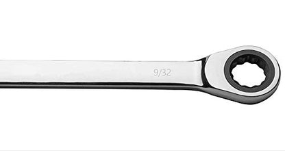 FLZOSPER 9/32 in. SAE Ratchet Wrench,Box End Head 72-Tooth Ratcheting Combination Wrench Spanner - size: 7.14mm