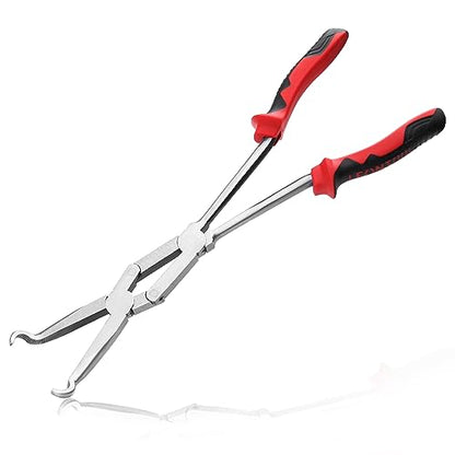 13 Inch Long Reach XL Pivot Ring Nose Pliers with Serrated Jaw for Hard to Reach Spaces - style: Ring Nose