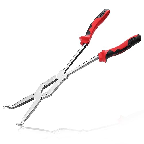 13 Inch Long Reach XL Pivot Ring Nose Pliers with Serrated Jaw for Hard to Reach Spaces - style: Ring Nose