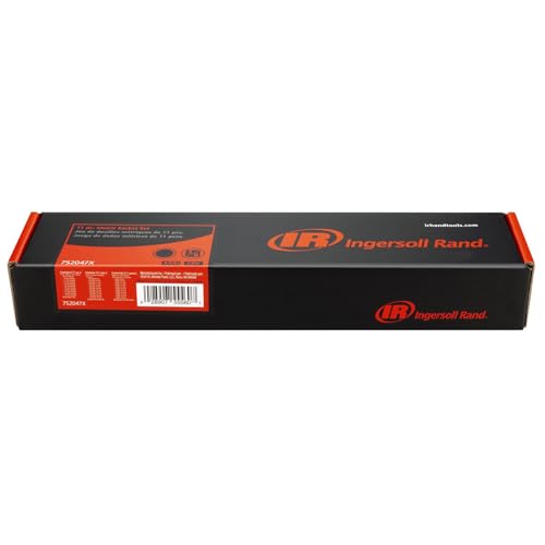 Ingersoll Rand 11-Piece 3/8-Inch Drive Metric Shallow Socket Set, 12-Point (8–19mm), Chrome Vanadium Steel, Mirror-Polish Finish, with Thermoform Organizer Tray – 752047X - size: 3/8 in. Drive Shallow Socket Set, style: Metric