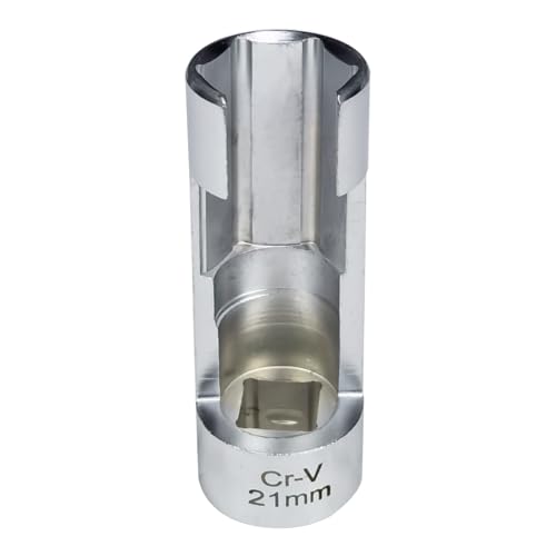 21MM(1/2"DR) Difficult Access Diesel Injector Fuel Line Socket Set Difficult Access Flare Nut Wrench Spanner for Wired Temperature Sensors, Thermo Switches, ABS Tube, Master Cylinder, Coolant, etc - size: 21MM(1/2"DR.)