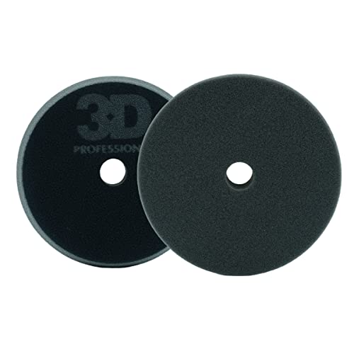 3D 5.5” Black Foam Cutting Pad – Heavy Cutting Buffing Pad for Paint Correction | Removes Swirls, Scratches & Oxidation | Rotary & DA Safe | USA Made - color: Black