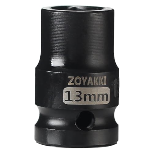 13mm Socket 1/2" Drive Shallow 6 Point CR-MO Metric Impact Socket - size: 13mm, style: 1/2" Drive Standard
