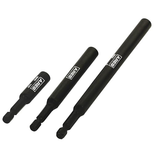 ARES 22030 – 3-Piece Magnetic Bit Holder Set – 1/4-Inch Hex Shank for Use with Power Drills and Drivers – Magnet Securely Holds Bits in Place – Includes 2.5-Inch, 4-Inch, and 6-Inch Lengths - size: 3-Piece Magnetic Bit Holder Set