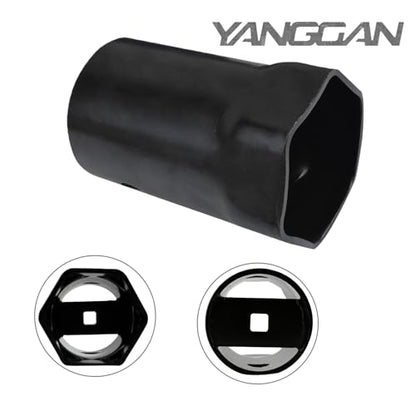 Hub Socket Nut Kit 1/2" Drive 54mm Compatible with Landcruiser Hilux 4x4 for Nissan Patrol, for Toyota FJ LN RN BJ HJ KZN165R T100 LC100 4WD 4X4 Hex Front Wheel Bearing Hub Axle Nut Socket