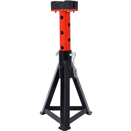 Gecheer 3 Ton Jack Stands Pair – 6000 lb Capacity Adjustable Axle Stands with 6 Height Settings, Rust-Resistant Anodized Posts and Powder-Coated Base