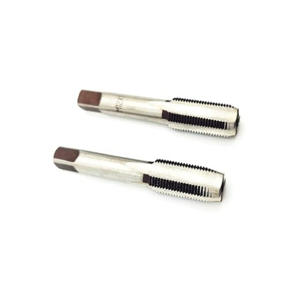 AtticZone M12 x 1.0 Metric Hand Thread Tap, Right Hand, Alloy Tool Steel, 1 Taper Tap, 1 Plug Tap for Metal Working DIY Industrial - size: M12x1.0
