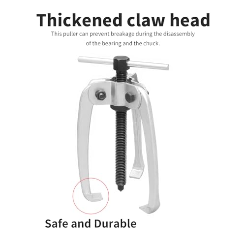 3 Jaw Puller 3.15in/80mm Universal Bearing Gear Pullers Heavy Duty Extractor Tool,High Carbon Steel Puller,Adjuestable Pulley Removal Tool for Bearings/Flywheels/Pulleys Remove - size: Micro 3Jaw 0.4-3 In