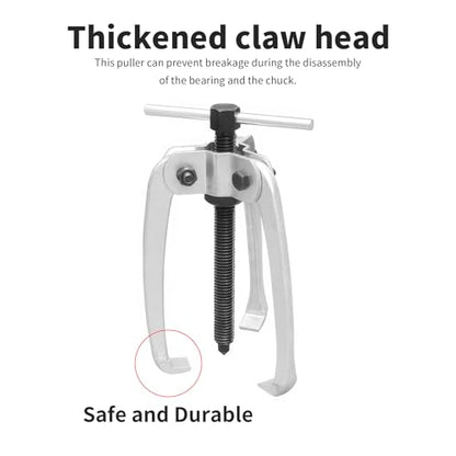 3 Jaw Puller 3.15in/80mm Universal Bearing Gear Pullers | Heavy Duty Extractor Tool, High Carbon Steel Puller, Adjuestable Pulley Removal Tool for Bearings/Flywheels/Pulleys Remove - size: Micro 3Jaw 0.4-3 In