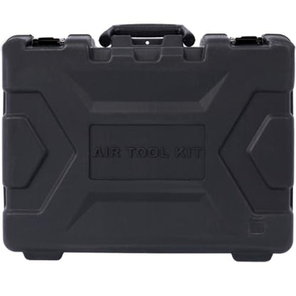 Complete Air Tool & Accessories Kit – Includes Impact Wrench, Air Ratchet, Die Grinder, Air Hammer, Hose Fittings, and Storage Case (44-Piece Black) - color: 44-piece Black