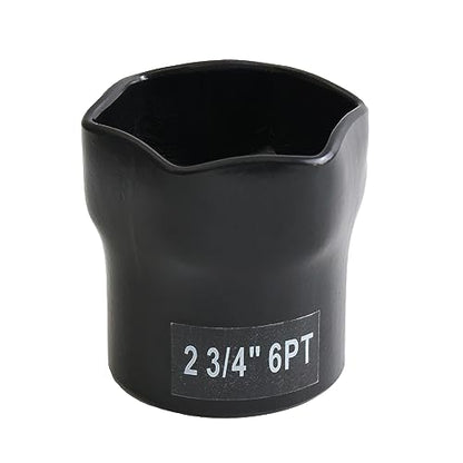 2-3/4 Inch, 6-Point Truck Axle Wheel Bearing Socket, for Axle Nut Socket Set (2-3/4" 6PT) - size: 2-3/4" 6PT