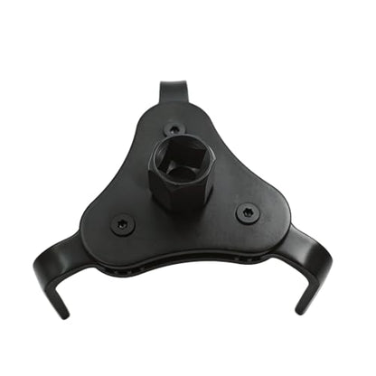 DSkoiph Adjustable Oil Filter Wrench 1/2 to 3/8 Inches Square Drive Socket | 3-Jaw & 2-Way Design, Universal, For Most Cars, Oils Filters Removal Tool