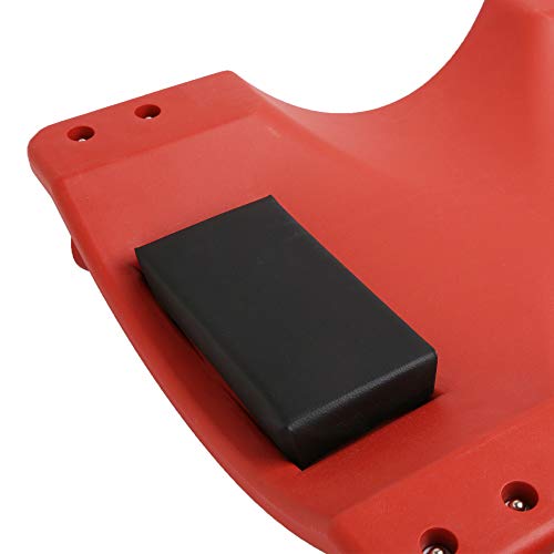 WINTOOLS Low Profile Red 40 Inch Creeper Garage Plastic Rolling Car Repair Mechanic Cart