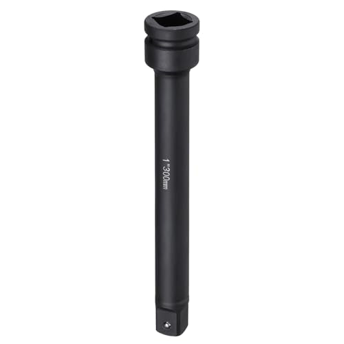 HARFINGTON Impact Socket Extension Bar 1" Square Drive 12" Long CR-V Steel Extension Rod Ratchet Wrench Driver Adapter for Axle Nut Sockets, Black - size: 1" Square Drive 12" Long