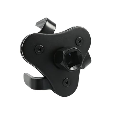 DSkoiph Adjustable Oil Filter Wrench 1/2 to 3/8 Inches Square Drive Socket | 3-Jaw & 2-Way Design, Universal, For Most Cars, Oils Filters Removal Tool