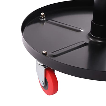 300lbs Capacity Pneumatic Heavy Duty Roller Seat Adjustable Mechanic Roller Seat with Tool Tray Rolling Stool Chair Swivel with Tool Tray for Garage Workshop and Auto Repair Shop (Black)