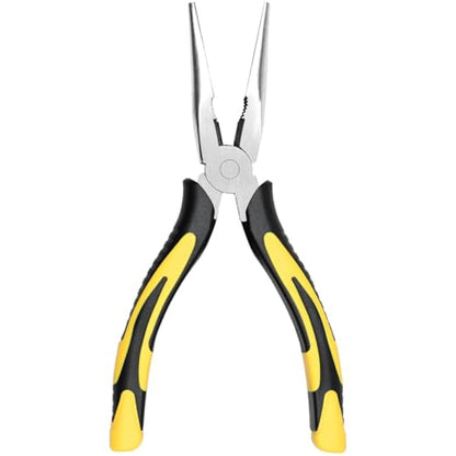 Long Needle Nose Pliers-8’’Soft Grip with Wire Cutter for Home,1pcs | Strong Cutting Force,Paper Clamp Precision, High Carbon Steel,Long Nose Cutting Pliers for Home, Fishing, Jewelry, Crafts - style: One-8in