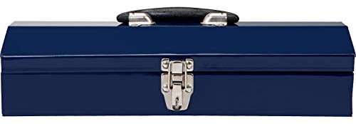 TCE ATB102U Torin 16" Hip Roof Style Portable Steel Tool Box with Metal Latch Closure, Blue - size: 16 inch