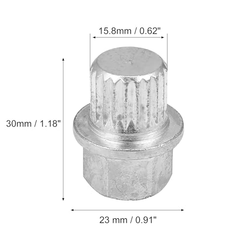 X AUTOHAUX ABC9/21PT Wheel Lock Lug Nut 15.8mm/0.62Inch Anti Theft Wheel Lock Nut Screw Removal Key for VW for Audi - size: 9/21PT