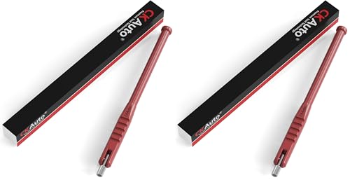 CKAuto Tire Valve Stem Puller/Installer with Tire Valve Core Tool, No Scratch High Tensile Strength Red Plastic Tire Valve Tool (Pack of 2) - size: 2 in 1 (Pack of 2)