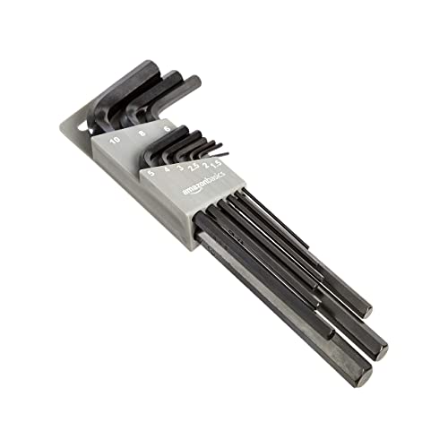 Amazon Basics 22-Piece Long Arm Hex Key Wrench Set - SAE/Metric, Chrome Vanadium Steel with Storage Case - size: 22-Piece