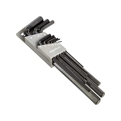 Amazon Basics 22-Piece Long Arm Hex Key Wrench Set - SAE/Metric, Chrome Vanadium Steel with Storage Case - size: 22-Piece