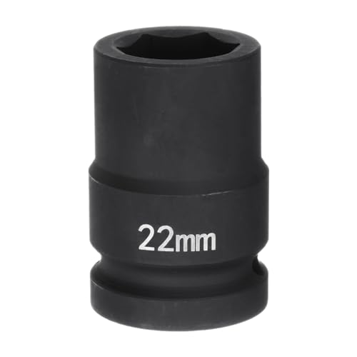 HARFINGTON 6-Point Impact Socket 3/4" Drive 22mm Metric 40Cr Alloy Steel Spindle Axle Nut Impact Socket - size: 22mm