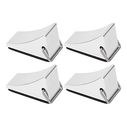 RC Wheel Chock 4 Pack Aluminum Alloy Antislip Car Stand, 32x21x16mm Compact Remote Control Car Accessory for Trail Truck Crawler Buggy Storage Display Ramp Stop (Silver) - color: Silver
