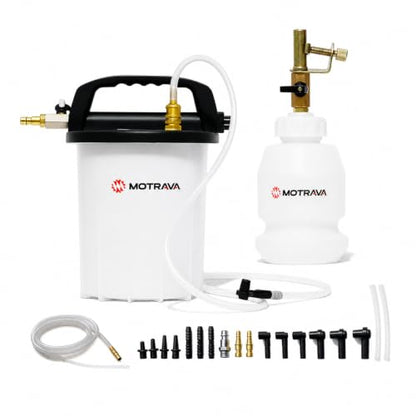 3L Brake Bleeder Kit, One-Person Pneumatic Vacuum Brake Bleeding Tool with 1L Refill Bottle for Brake & Clutch Systems, Cars, Trucks & Motorcycles