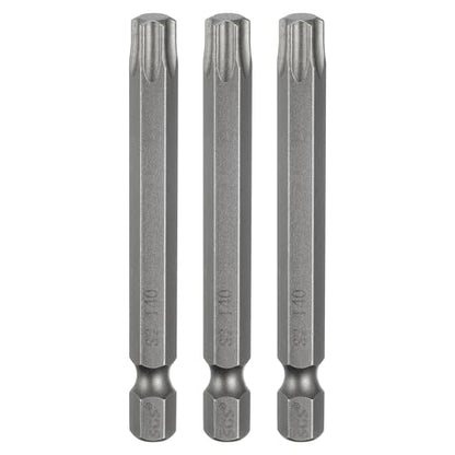 HARFINGTON 3pcs T40 Torx Head Screwdriver Bit 1/4" Hex Shank 2.6" (65mm) Long Magnetic No Hole Tip Tamper Proof 6 Point Star Screw Driver Drill Bits S2 Steel Industrial Power Screwdrivers - size: T40 x 2.6"(65mm)
