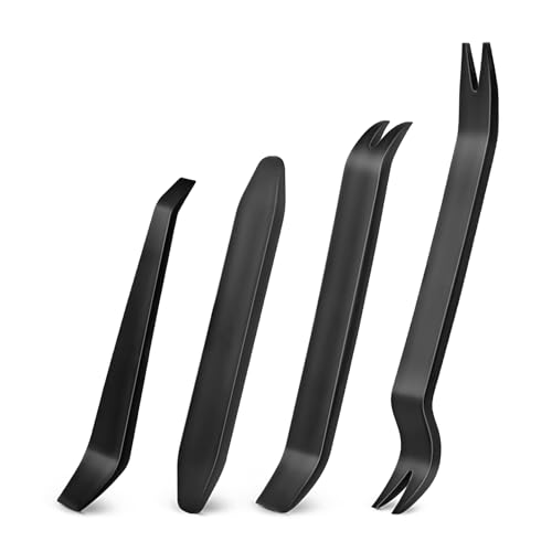 GOOACC Auto Trim Removal Tool Kit No-Scratch Tool Kit for Car Audio Dash Window Molding-4PCS (Black) - color: Black, size: 4PCS Trim Removal Tool