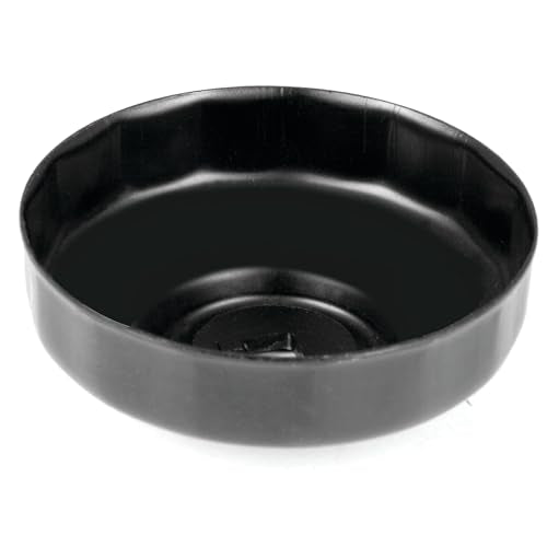 Performance Tool W54070 90mm, 15 Flutes, Oil Filter Cap Wrench - Steel Construction for Strength, Fits Multiple Brands of Oil Filters, For Use with 3/8-Inch Drive Tool - size: 90mm, style: 15 Flute