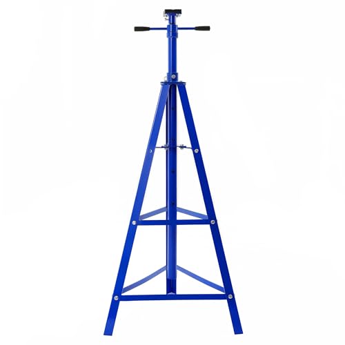 KUAFU Adjustable Under Hoist Tripod Stand, 4500 LBS Load Capacity, 2 Ton | High Lift Jack Stand Reach Under Hoist Stand for Repair Shops, Garages and DIY, 58.35"-81.18" Steel Powder Coated Blue - size: Blue