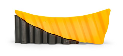 Camco Curved Camper/RV Leveler & Wheel Chock - Features Heavy Duty Honeycomb Design & Includes Non-Slip Rubber Grippers on Wheel Chock - Compatible w/Trailers Up to 30,000 lbs - 1-Pack (44423) | Honeycomb leveler with non-slip grippers; compatible with tr