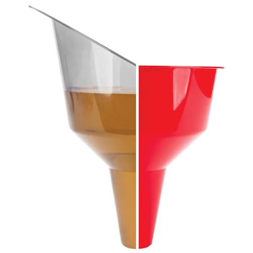 Performance Tool W4057 Clear View Easy-Fill Funnel - 1 Quart, Oversized Spout for Quick and Clean Fills - size: 2 Pints, style: Clear View Easy-Fill Funnel