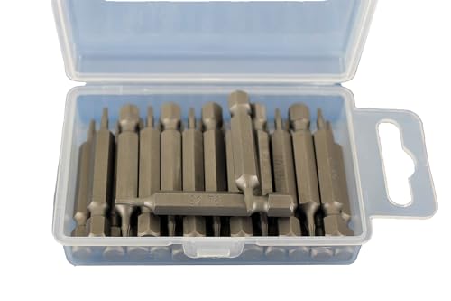 TEMO 25 pc T6 Torx Star Head Screwdriver Bit Set, S2 Steel 6 Point T-6 2 Inch Screwdriver Insert Bits - size: T6 2"L