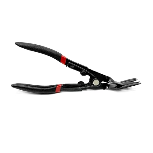 Panel Clip Removal Plier, Automotive Door Panel Upholstery Trim Clip Removal Tool, Remove Push Pin and Press in Trim Clip Fasteners Lift Action Plier (Black) - color: Black