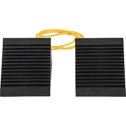 Buyers Products WC35225 Mini Rubber Wheel Chock Set, 5 x 3 x 2.25 Inches, 36 Inch Nylon Rope, Ideal For ATVs , Riding Lawnmowers And Gas-Powered Scooters, Rust And Chemical Proof