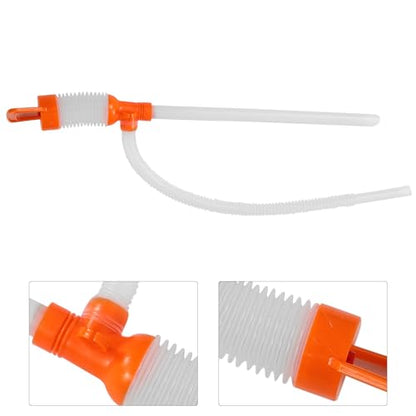 Mobestech Manual Heavy Duty Gasoline and Water Siphon Pump with Hose for Automotive Fluid Transfer and Oil Extraction