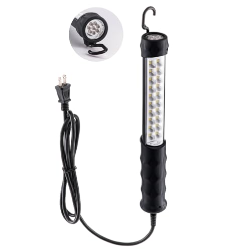 LED Trouble Light with Corded(10FT), Drop Lights Automotive with Magnet, Swivel Hook, Flashlight, ETL Listed, 16 AWG Work Light Suitable for Car Repair, Workshop Light, Machinery and Construction - color: Black-10FT